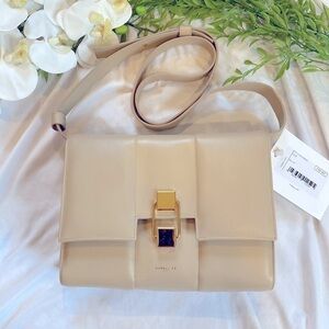 DeMellier Alexandria Sand Leather Shoulder Bag
